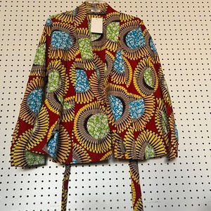 NWT Why Dress Blazer with Tie Belt Size Large